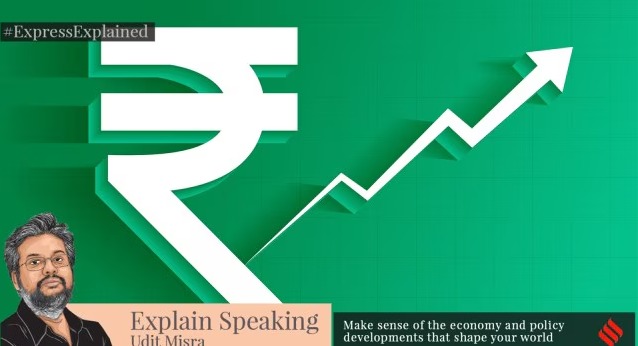"Illustration of India’s GDP growth with chart highlighting 2026 base year revision and economic modernization"